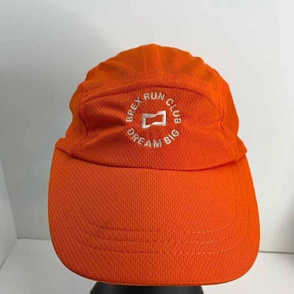 NWT‎ Brex Run Club Dream Big  Headsweats Adjustable Hat  Unisex Orange - Picture 1 of 8